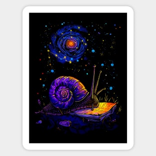 Snail And Book Sticker